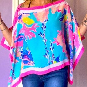 Lily Pulitzer 100% silk “poncho”